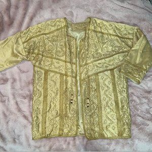 Unisex 100% silk Indian Smoking Jacket